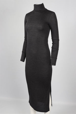 POLO RALPH LAUREN GREY WOOL BLEND MAXI DRESS XSMALL