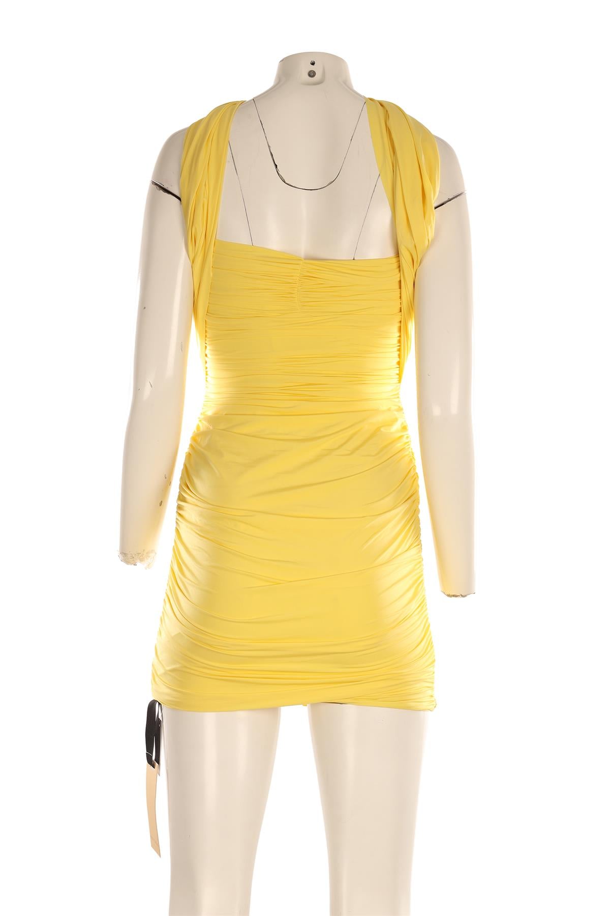 MAYGEL CORONEL YELLOW JERSEY MINI DRESS ONE SIZE