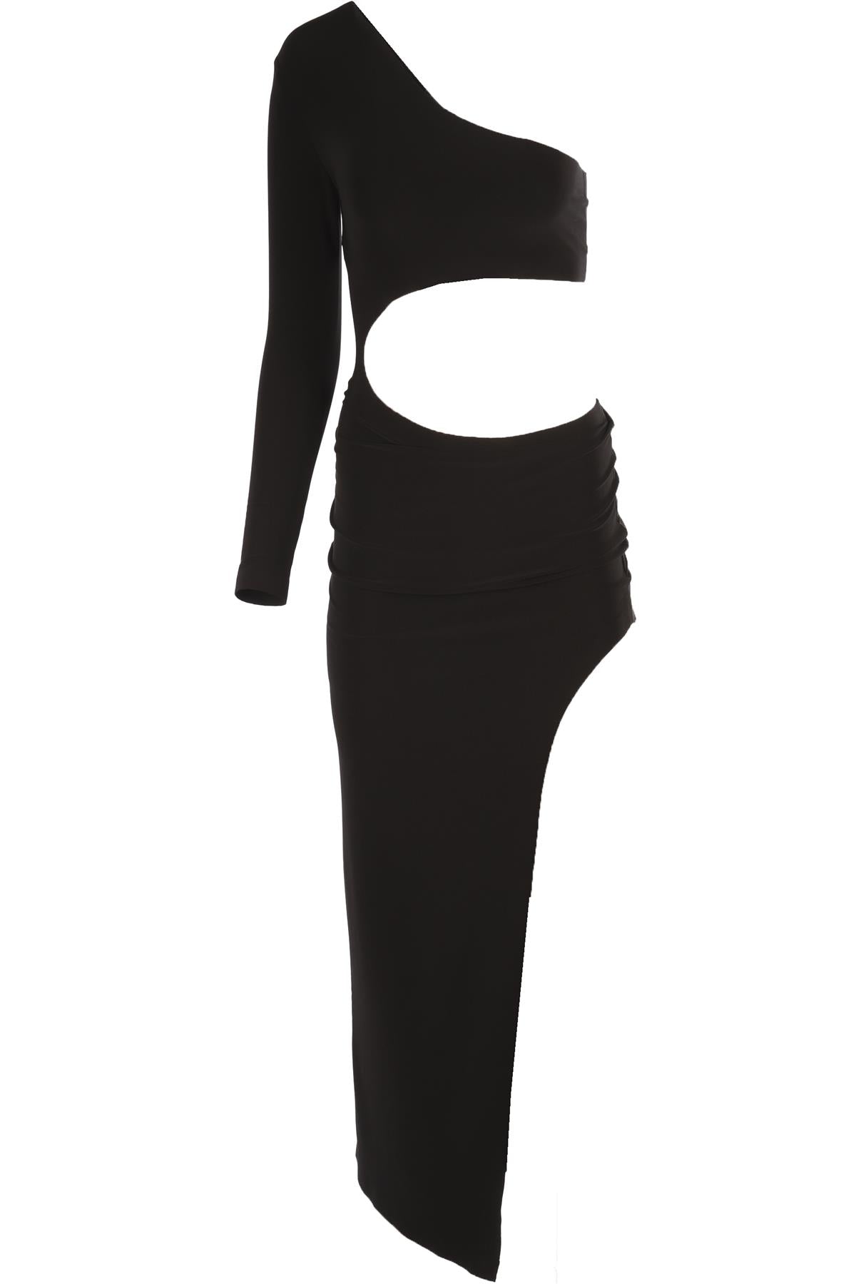 NORMA KAMALI BLACK JERSEY MAXI DRESS SMALL