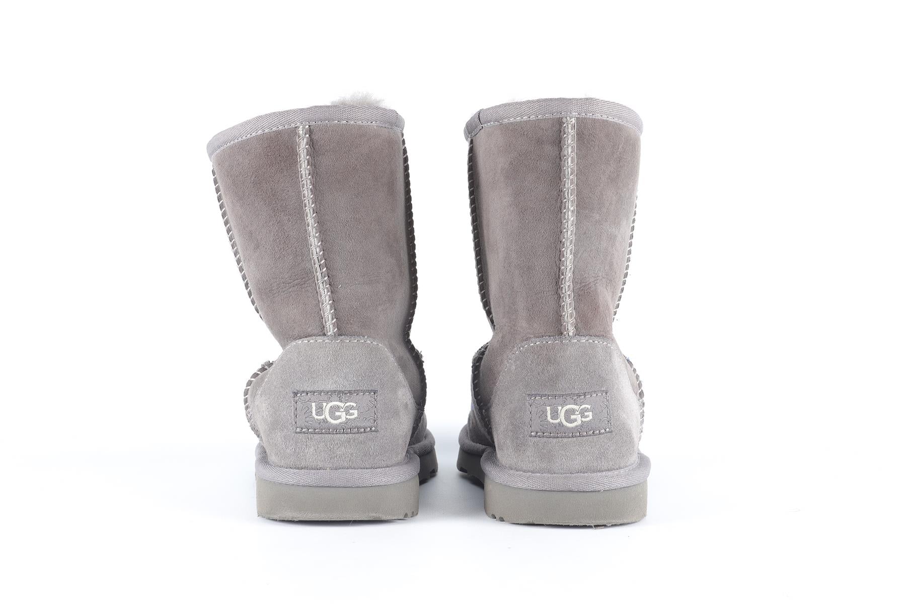 UGG AUSTRALIA GREY KIDS GIRLS SUEDE BOOTS EU 35 UK 2 US 3