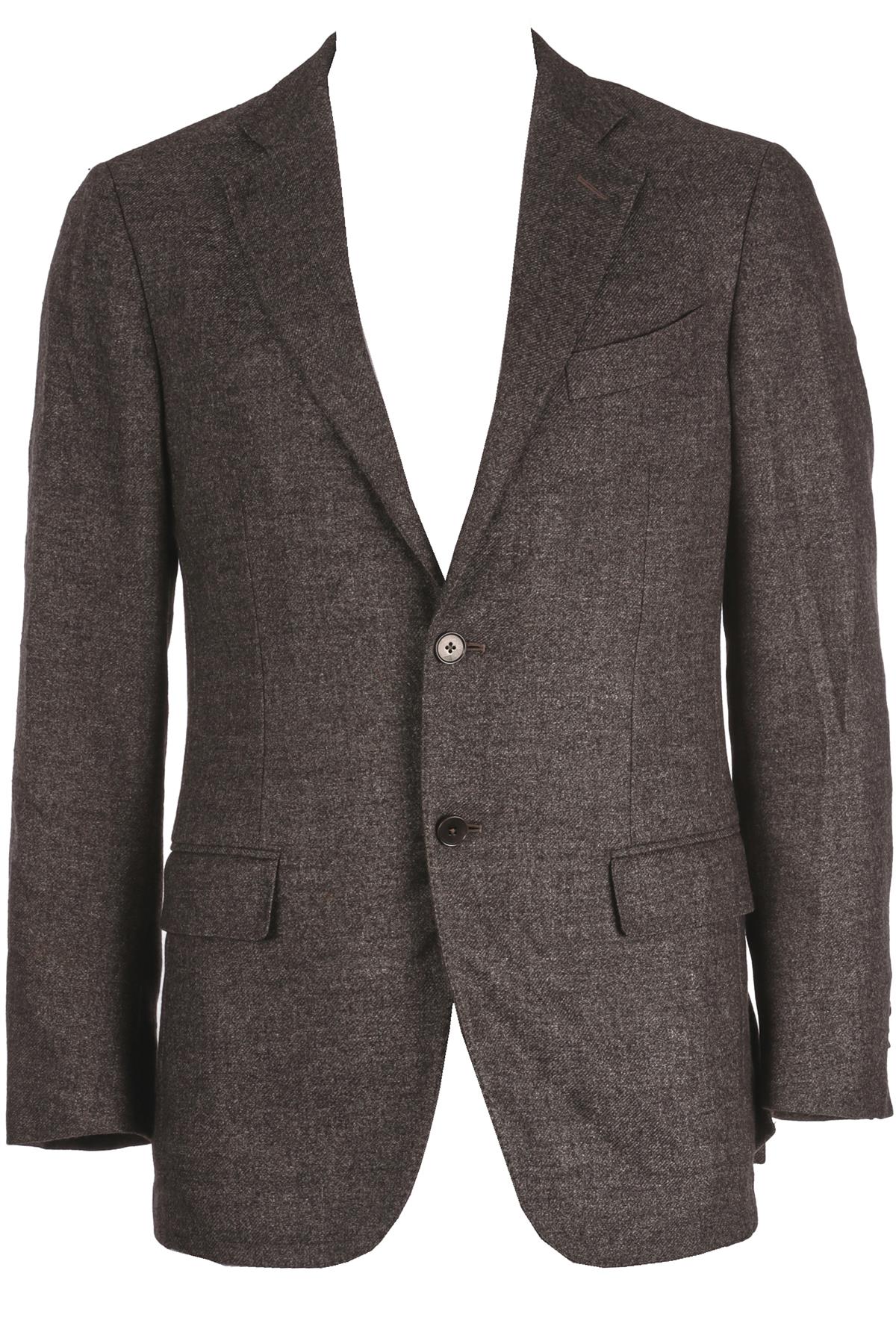 ERMENGILDO ZEGNA GREY MEN'S WOOL BLAZER IT 48 UK 38