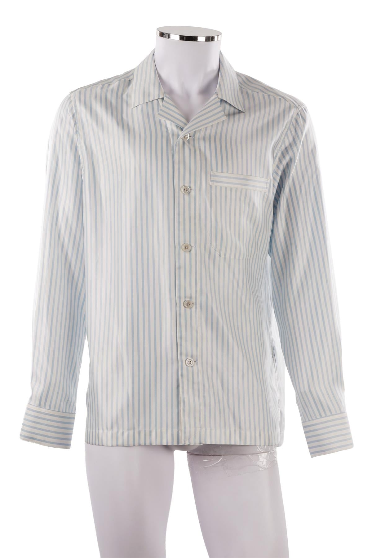 WHITE MEN'S SILK SHIRT