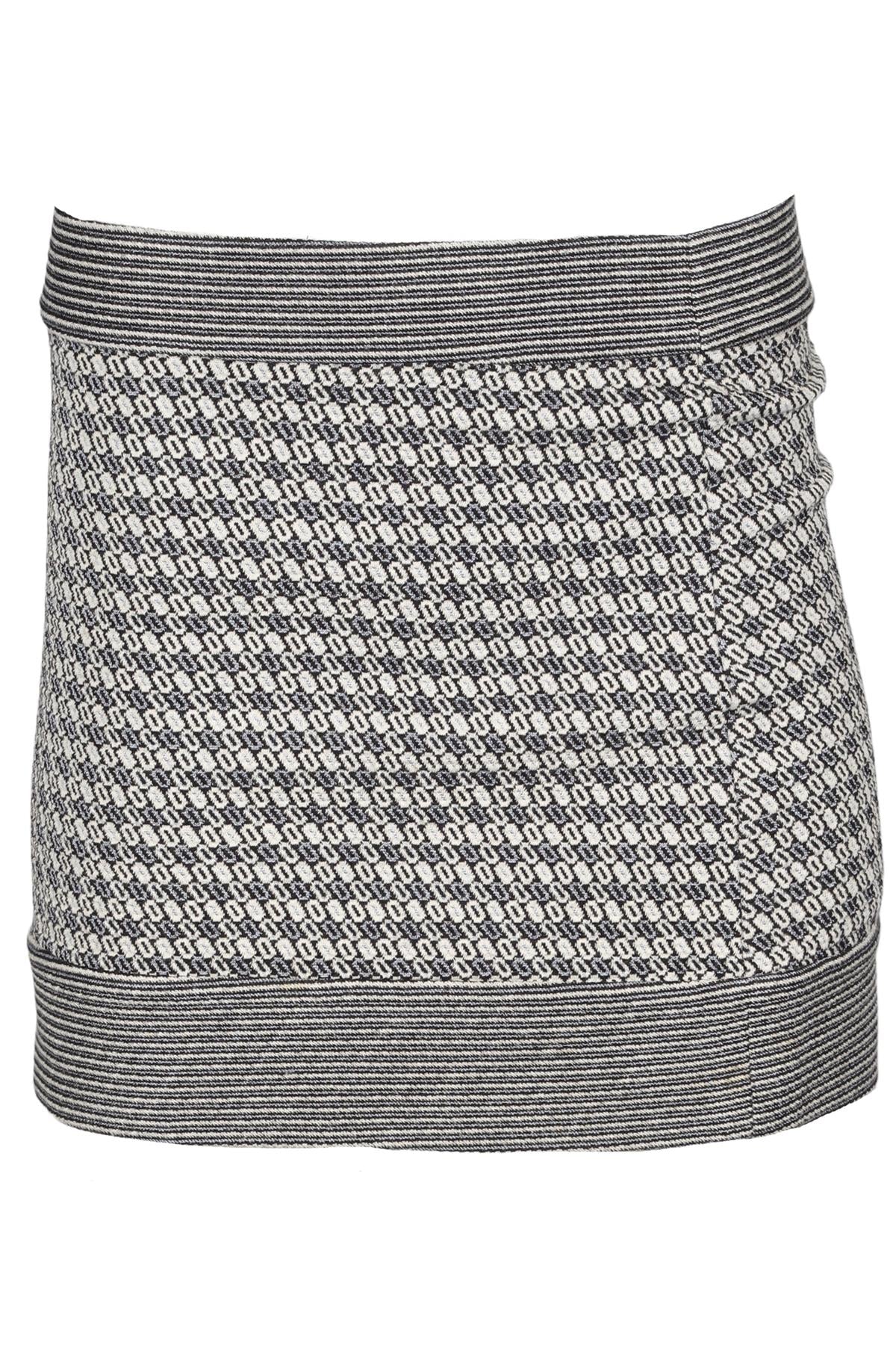 DIANE VON FURSTENBERG BLUE WOOL MINI SKIRT UK 6