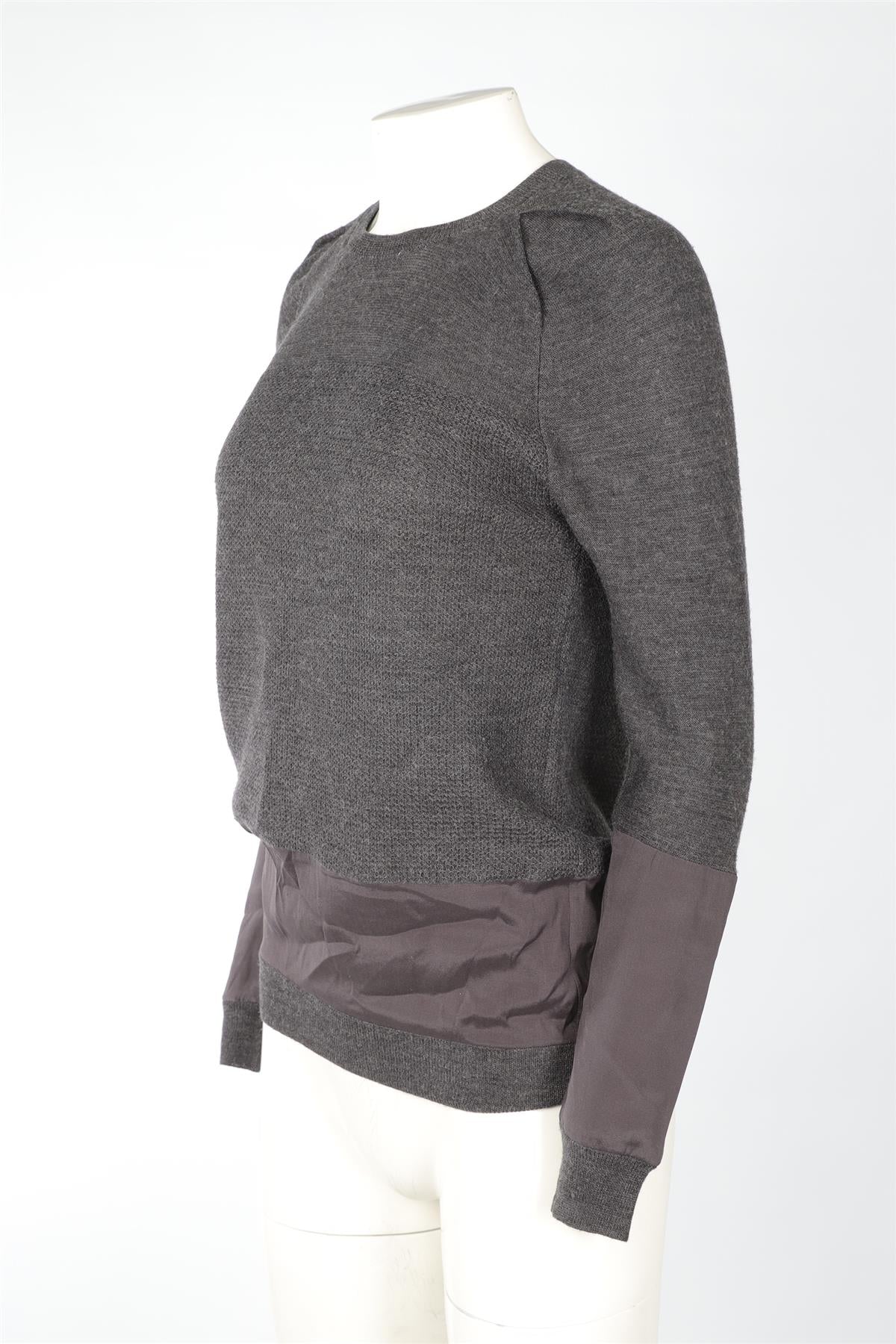 3.1 PHILIP LIN GREY WOOL JUMPER XSMALL