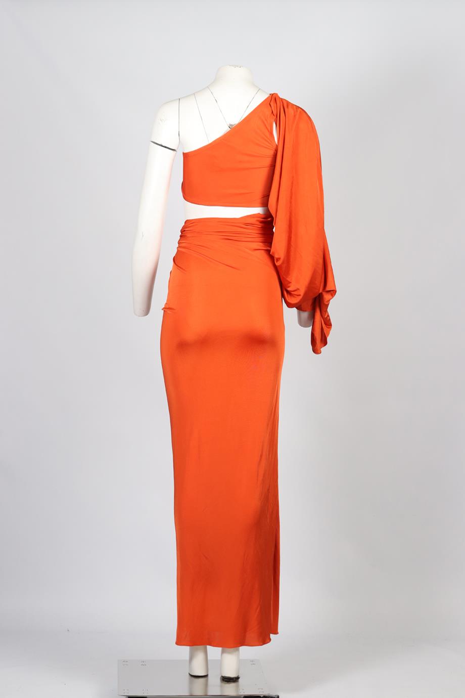 ATLEIN ONE SHOULDER JERSEY MAXI DRESS FR 36 UK 8
