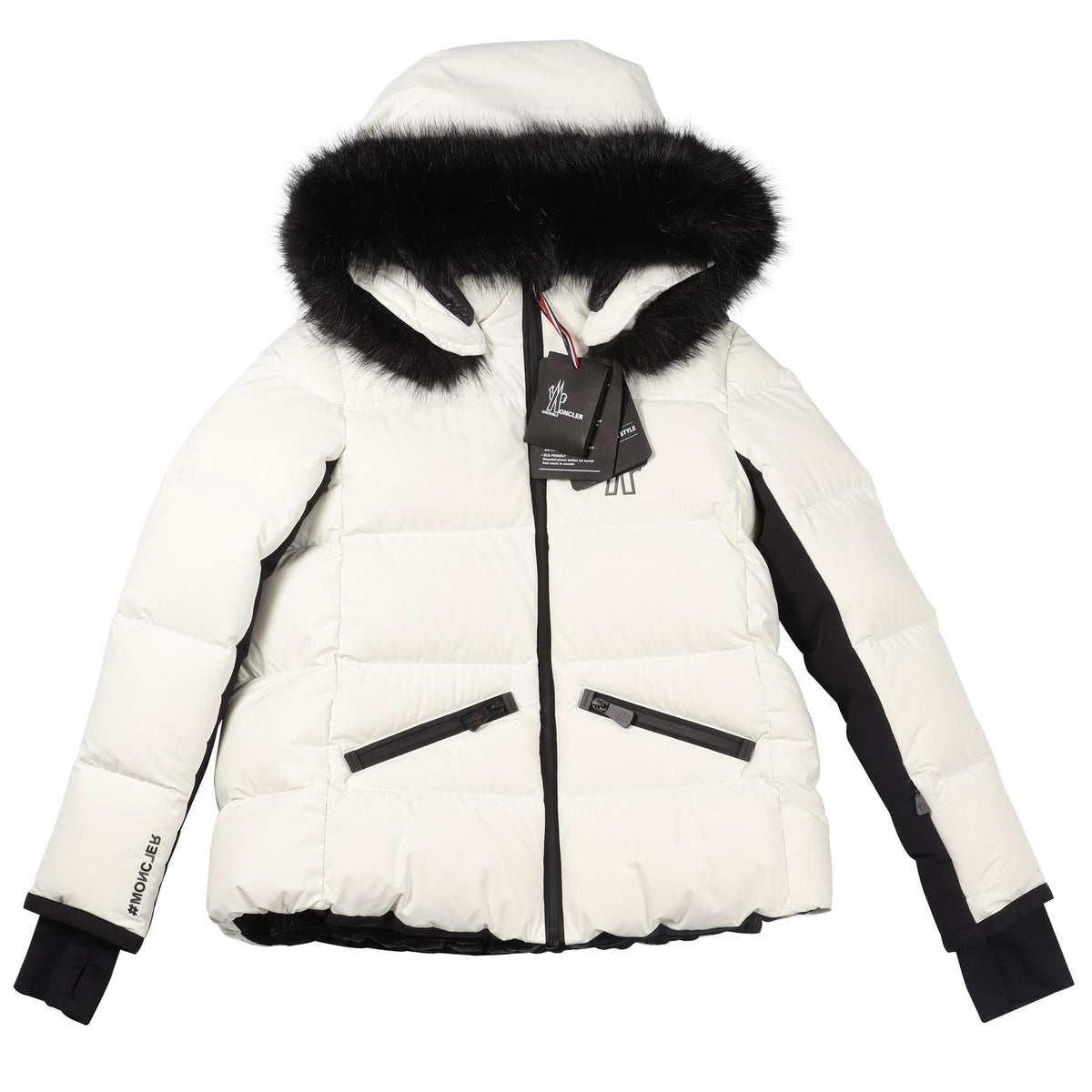 MONCLER GRENOBLE WHITE KIDS GIRLS PADDED JACKET 12 YEARS