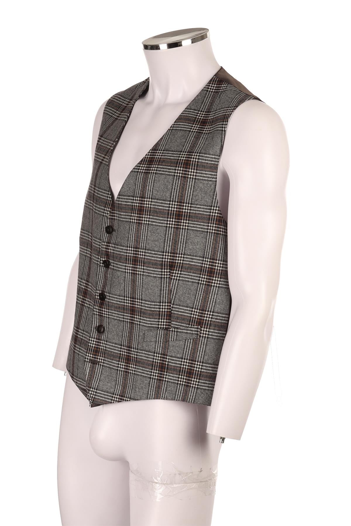 GUCCI GREY MEN'S WOOL WAISTCOAT IT 52 UK/US CHEST 42