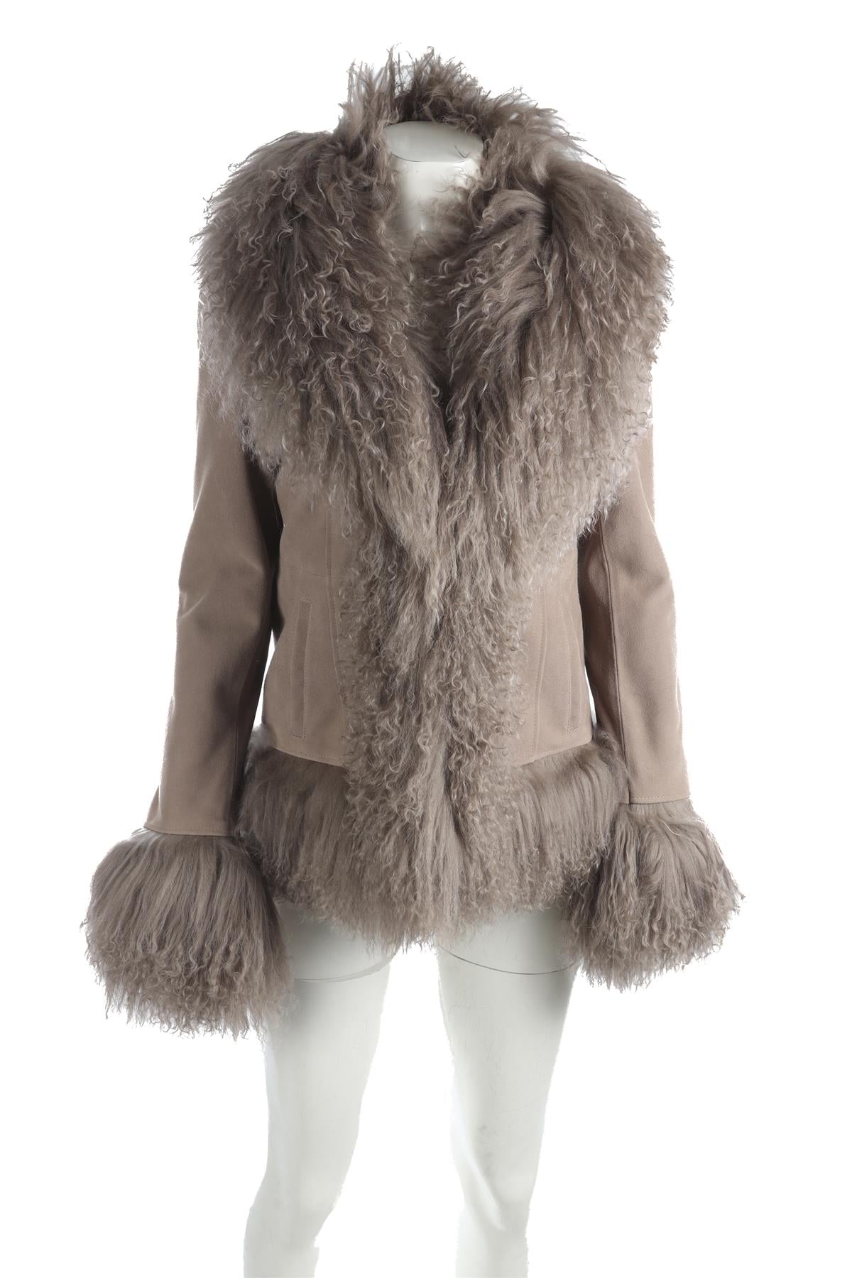 SUSANNA CHOW GREY SUEDE JACKET SMALL