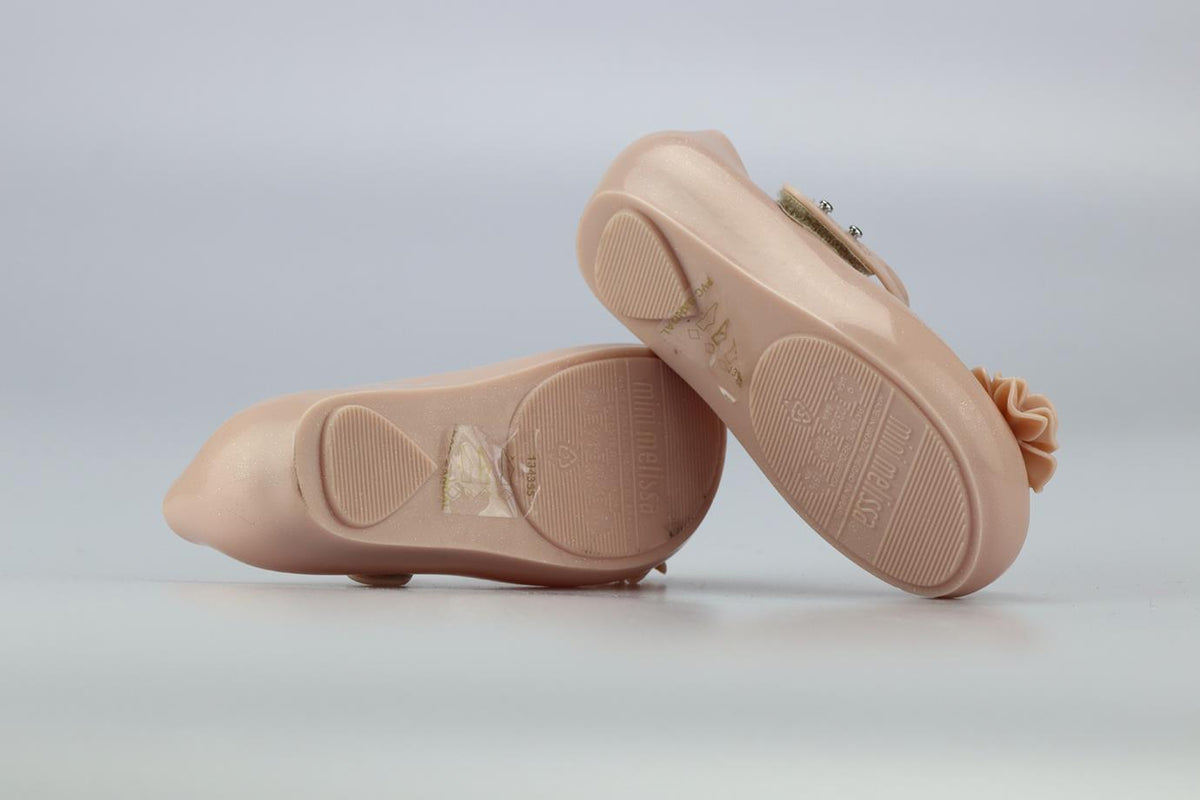 MINI MELISSA BABY GIRLS FLORAL JELLY FLATS EU 25-26 UK 8-8.5