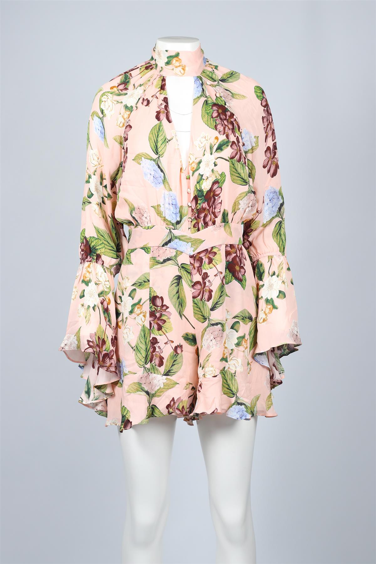 NICHOLAS MULTICOLOURED SILK PLAYSUIT MEDIUM