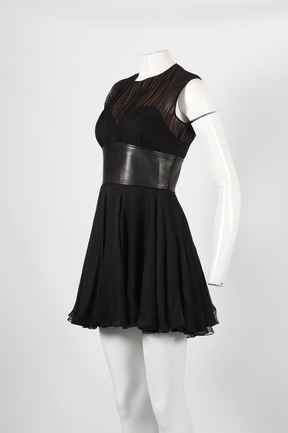 SAINT LAURENT SILK MINI DRESS FR 38 UK 10