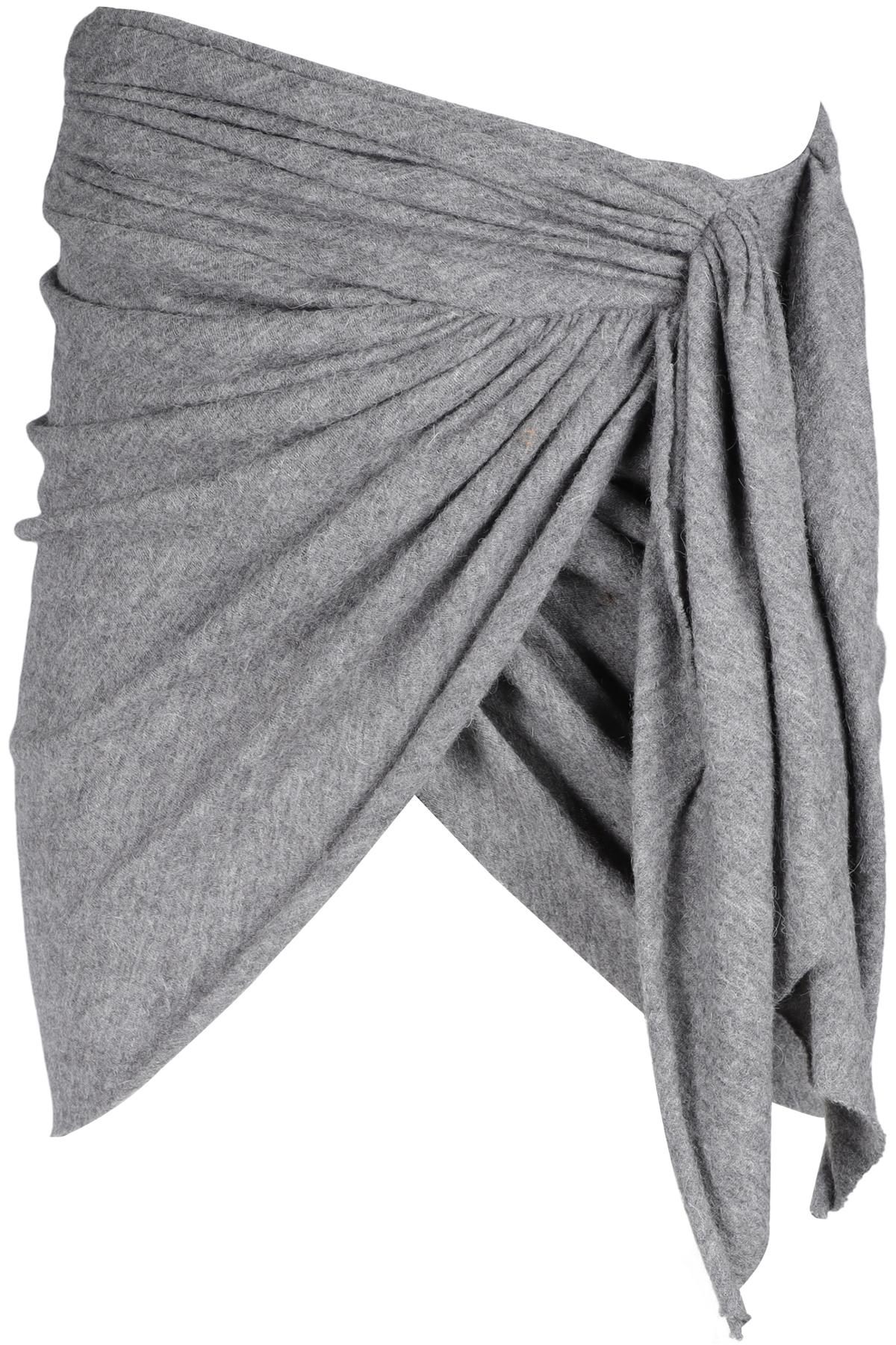ISABEL MARANT GREY WOOL MINI SKIRT UK 8