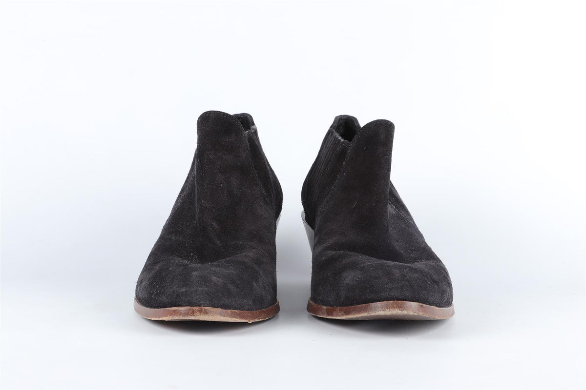 TOD'S BLACK SUEDE ANKLE BOOTS EU 38 UK 5 US 8