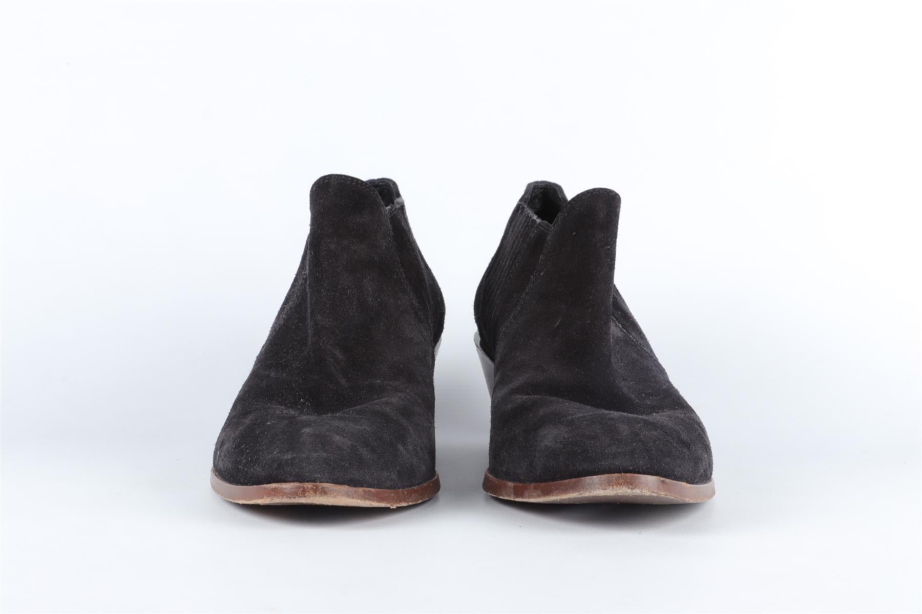TOD'S BLACK SUEDE ANKLE BOOTS EU 38 UK 5 US 8
