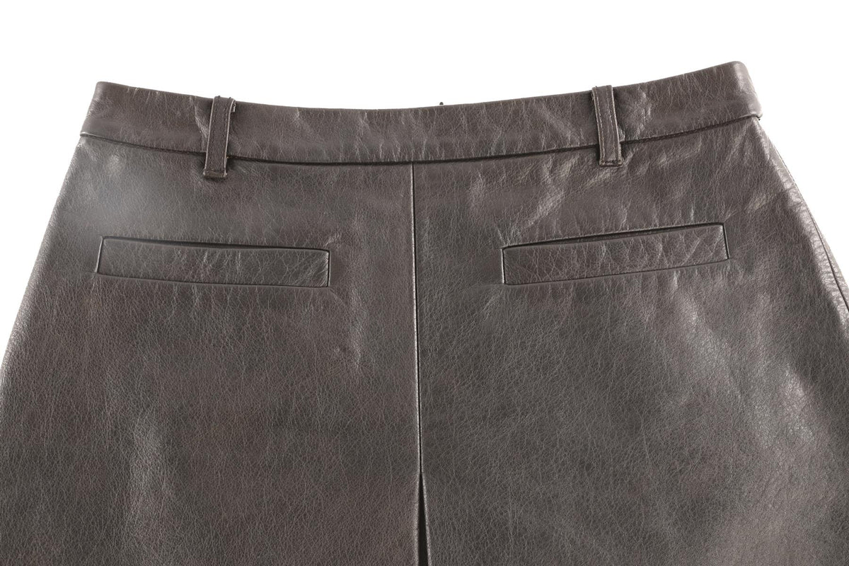 SELF-PORTRAIT BLACK LEATHER MINI SKIRT UK 8