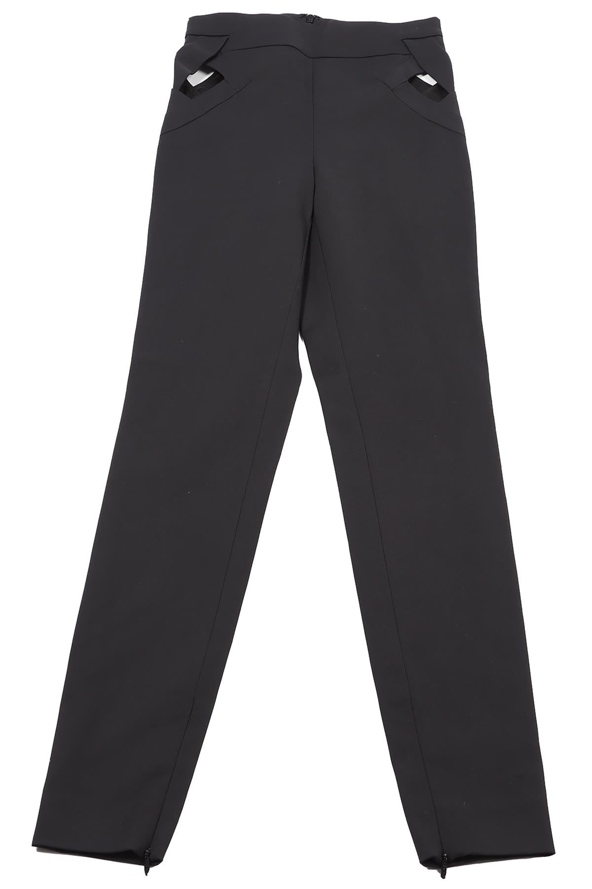 GUCCI BLACK VINTAGE COTTON BLEND SKINNY PANTS IT 36 UK 4