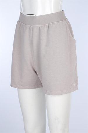 ALO YOGA BEIGE COTTON SHORTS LARGE