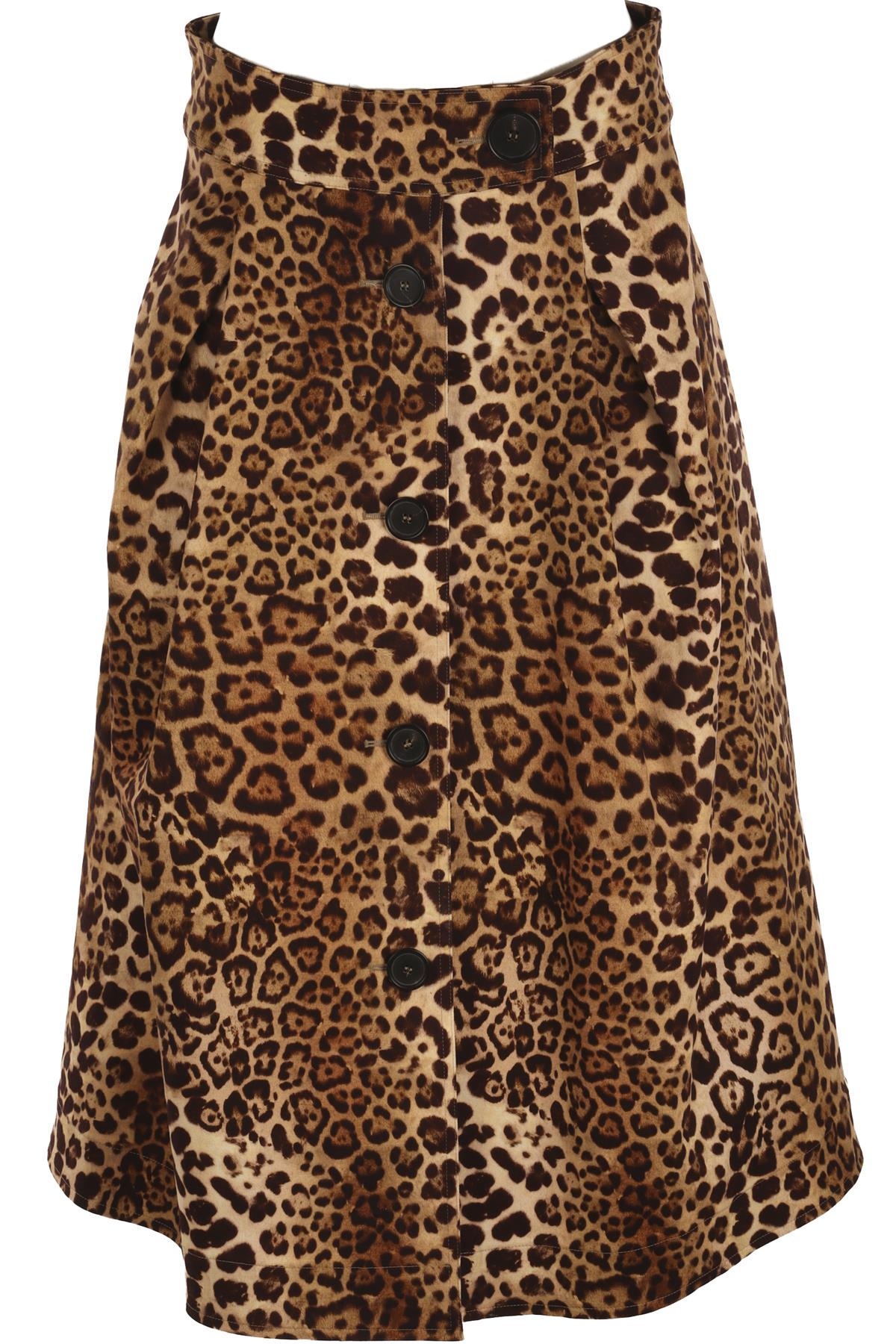 CAROLINA HERRERA BROWN COTTON MAXI SKIRT US 8 UK 12