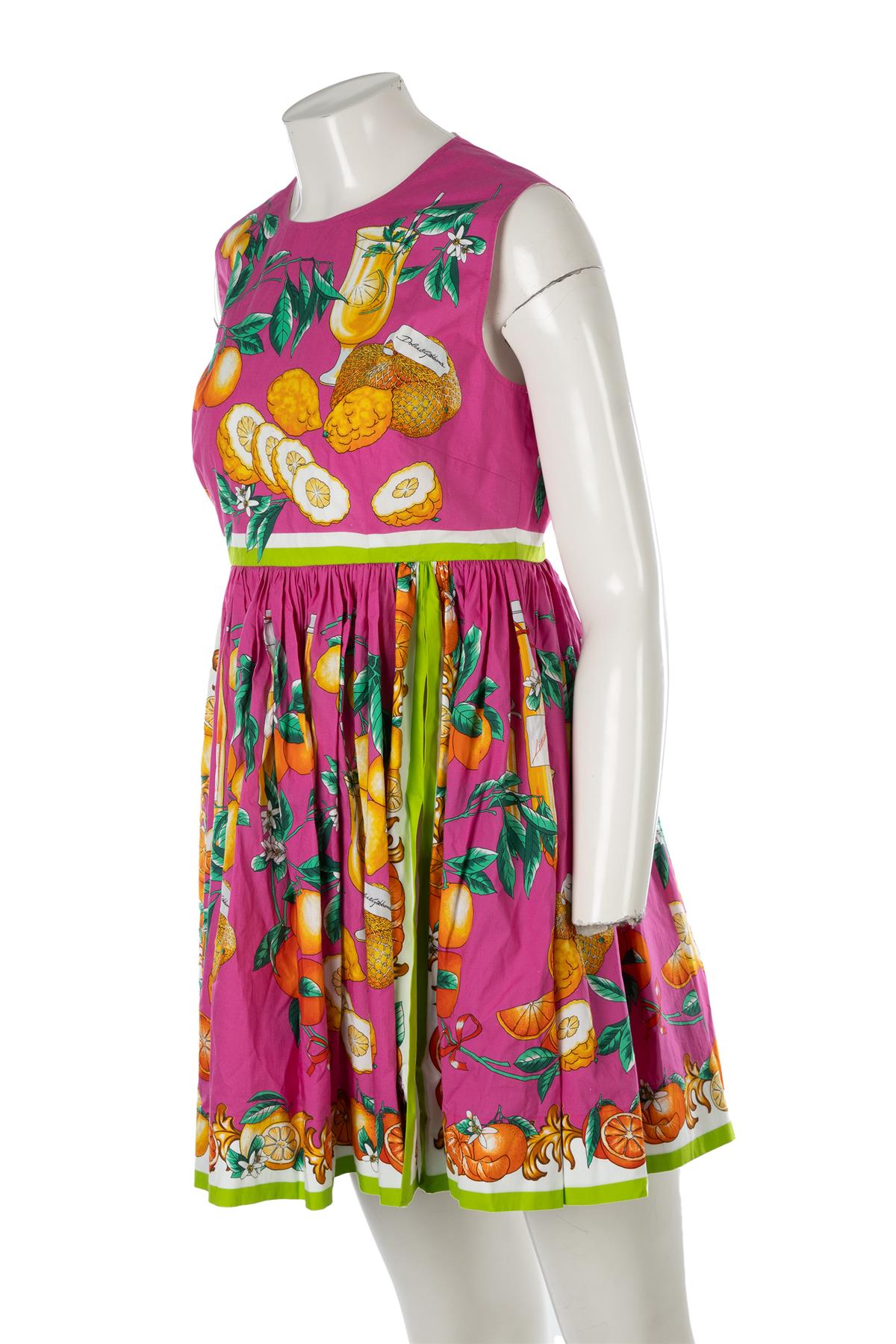 DOLCE & GABBANA PINK COTTON DRESS IT 44