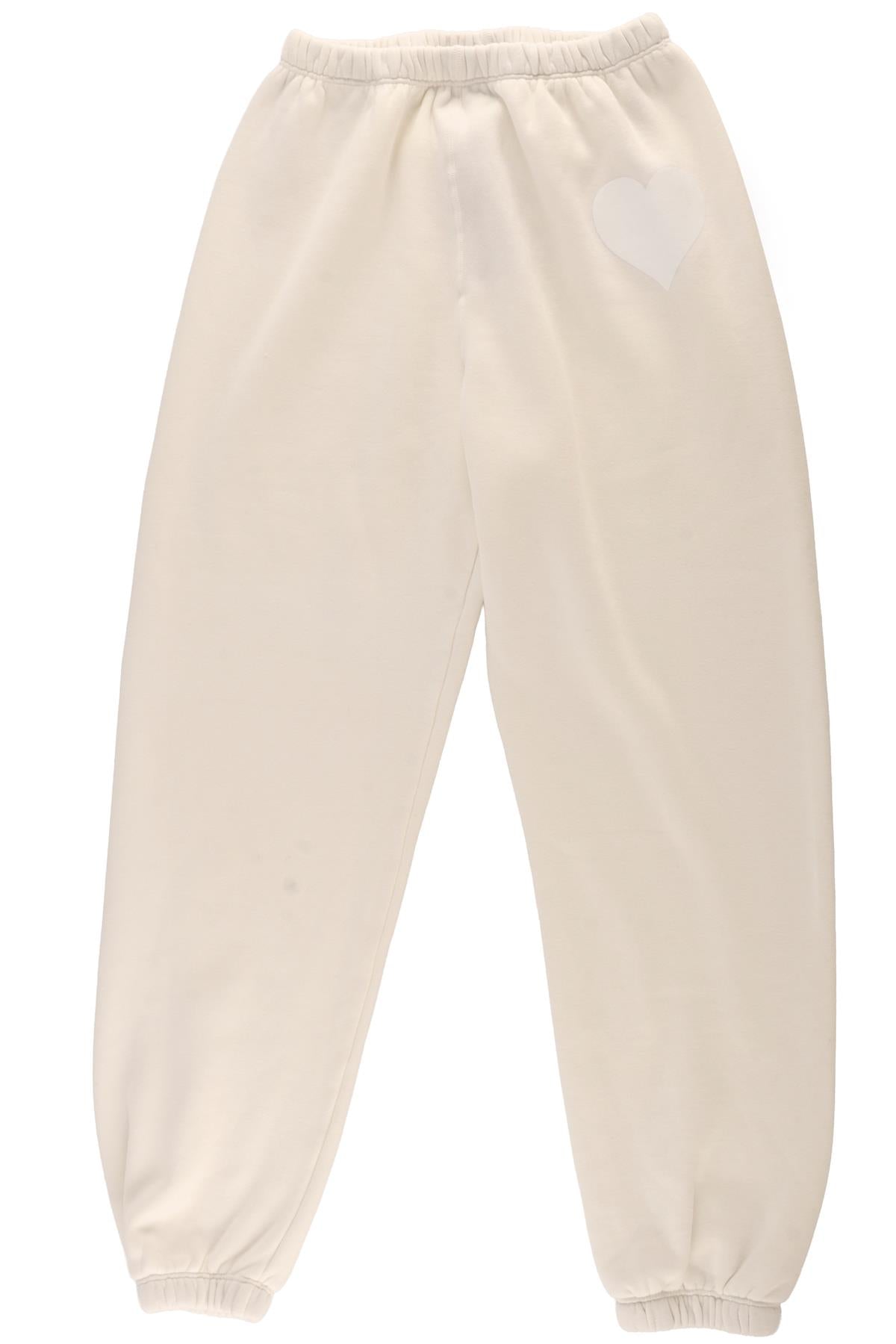SPRWMN WHITE COTTON TRACK PANTS XSMALL