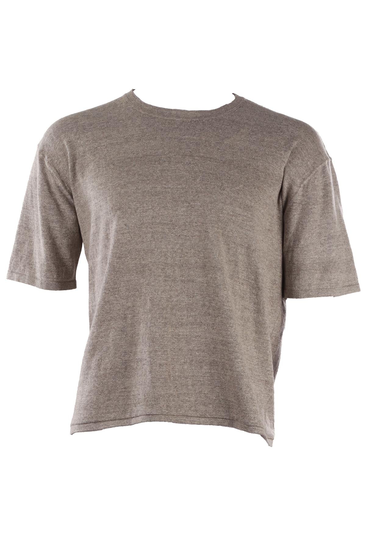 GREY MEN'S WOOL T-SHIRT