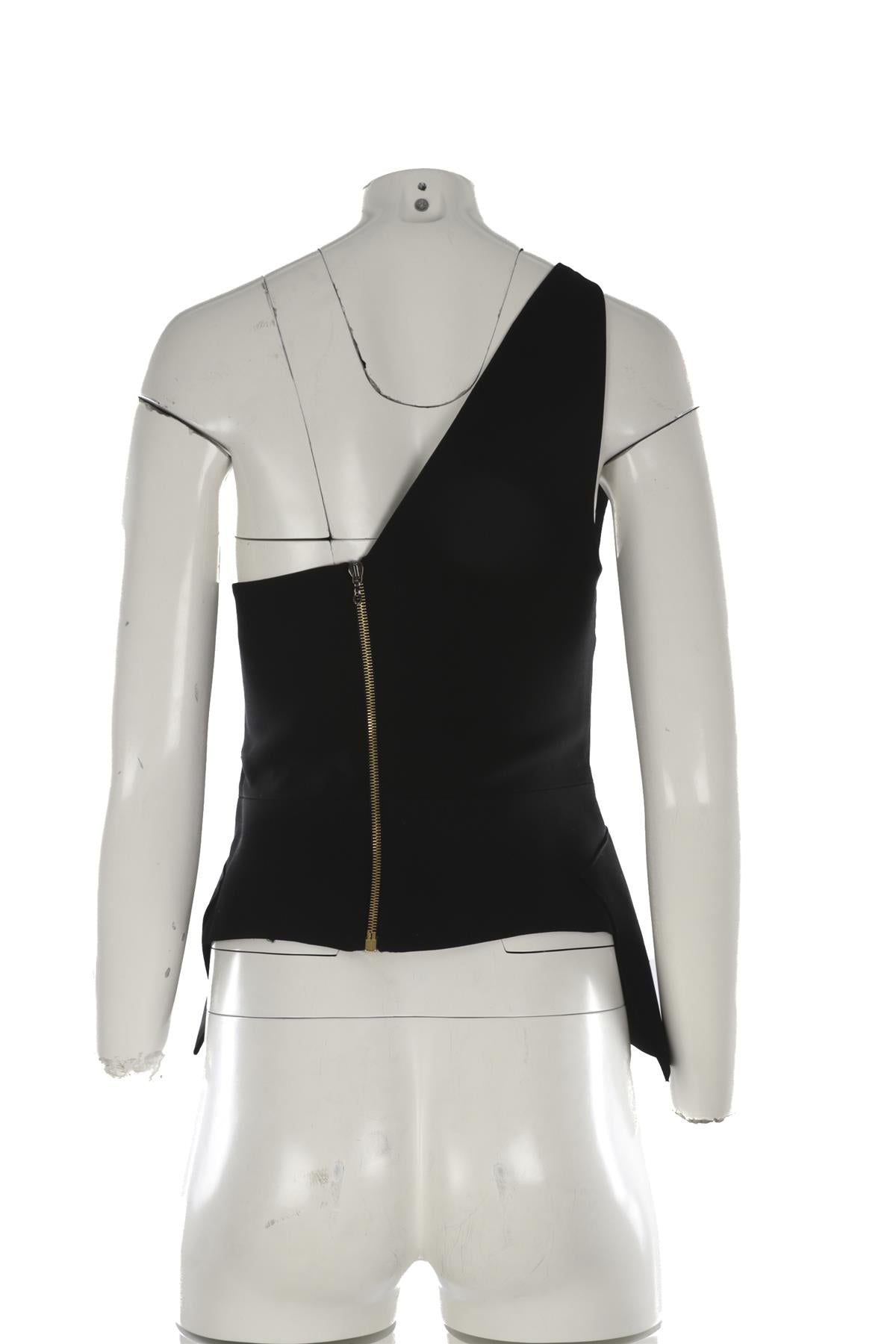 ROLAND MOURET BLACK CREPE TOP UK 12