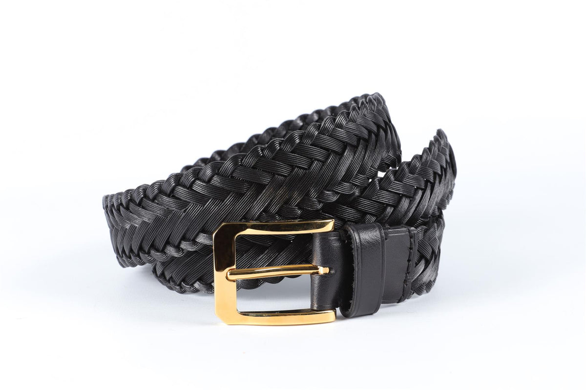 TOM FORD BLACK MEN'S LEATHER BELT 90 CM