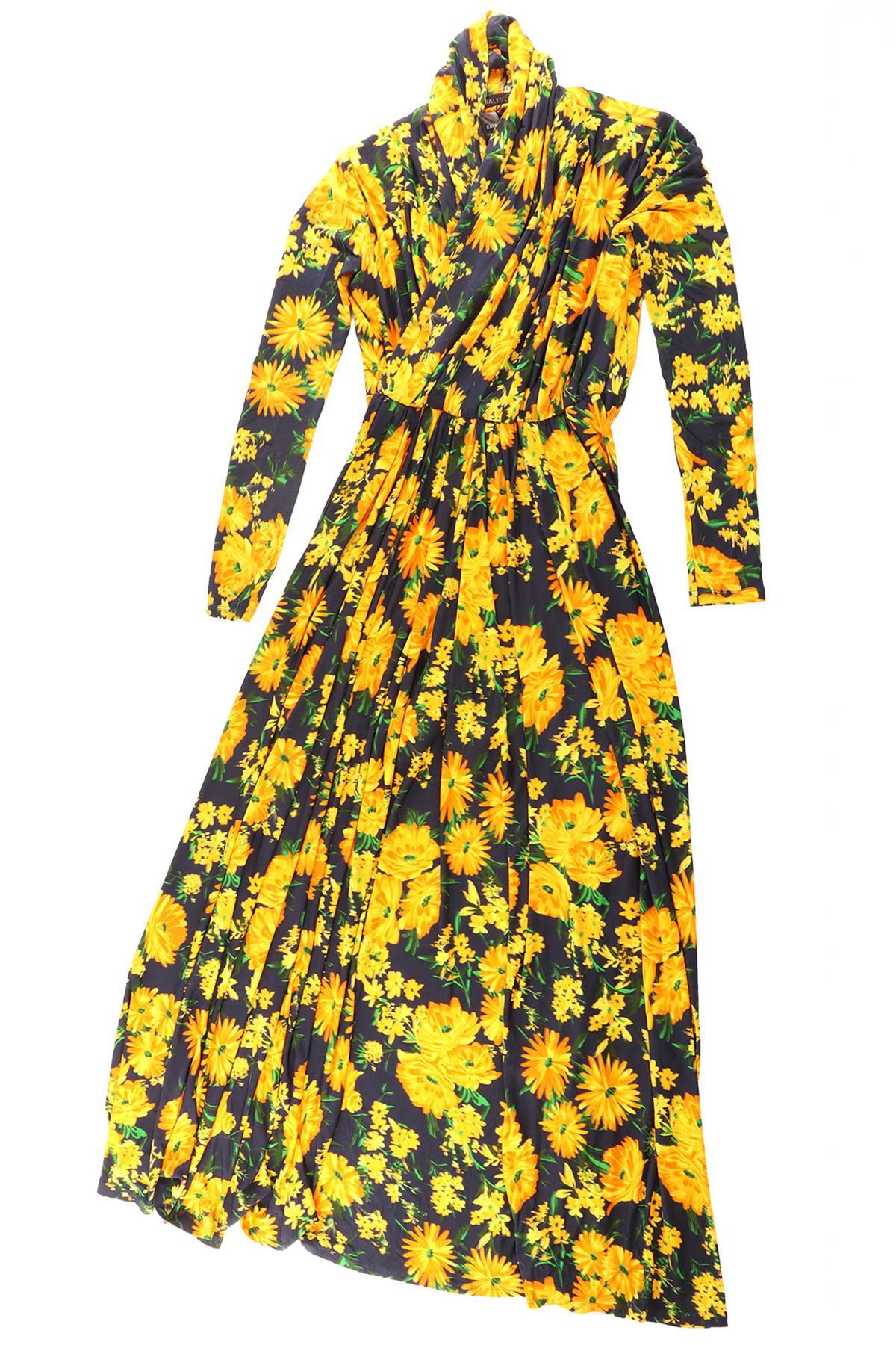 BALENCIAGA MULTI JERSEY MAXI DRESS FR 36 UK 8