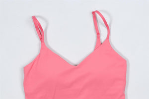 LULULEMON PINK SPORTS BRA US 4 UK 8
