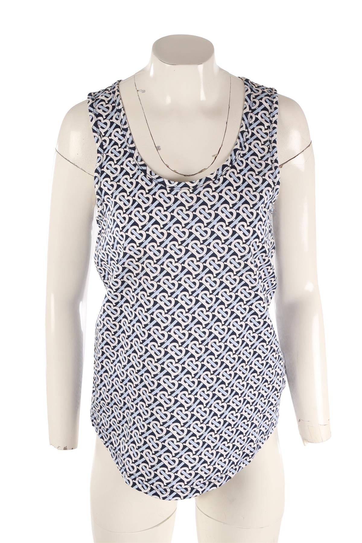 BURBERRY BLUE COTTON TOP SMALL