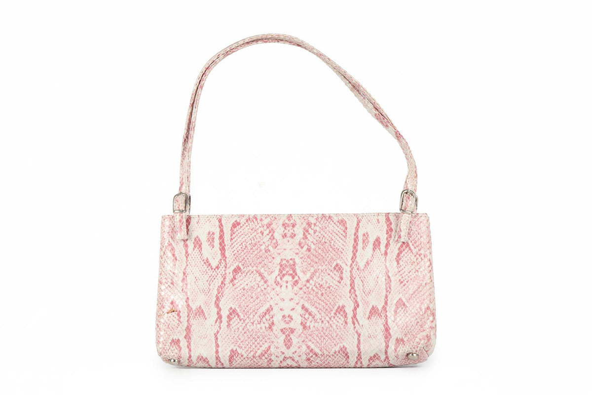 JIMMY CHOO PINK NUBUCK CLUTCH