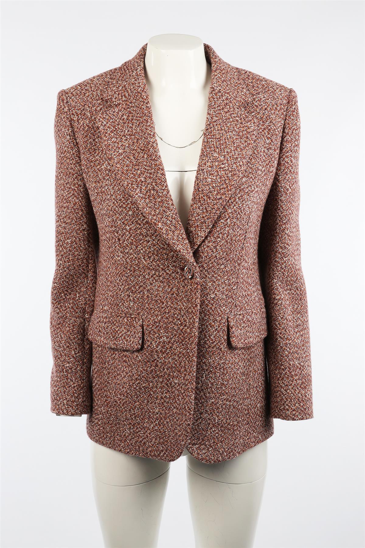 CHLOÉ RED WOOL BLAZER SHIRT FR 38 UK 10