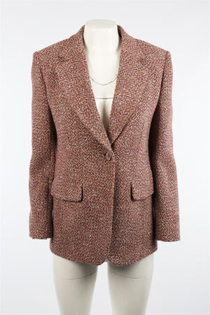 CHLOÉ RED WOOL BLAZER SHIRT FR 38 UK 10