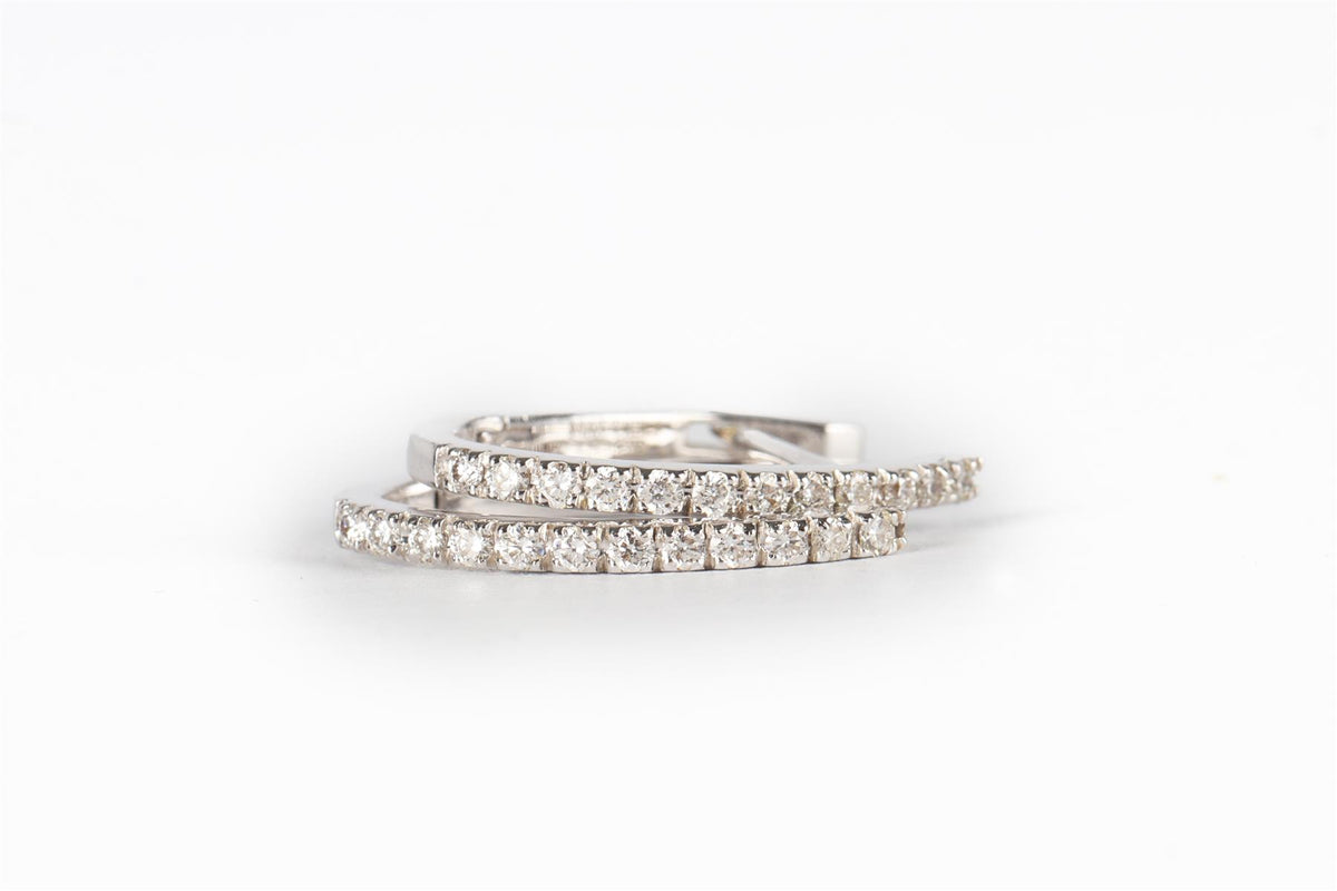 MATTIOLI PUZZLE 18KT WHITE GOLD AND DIAMONDS EARRINGS AND 11 COLOURED PAIRS SET