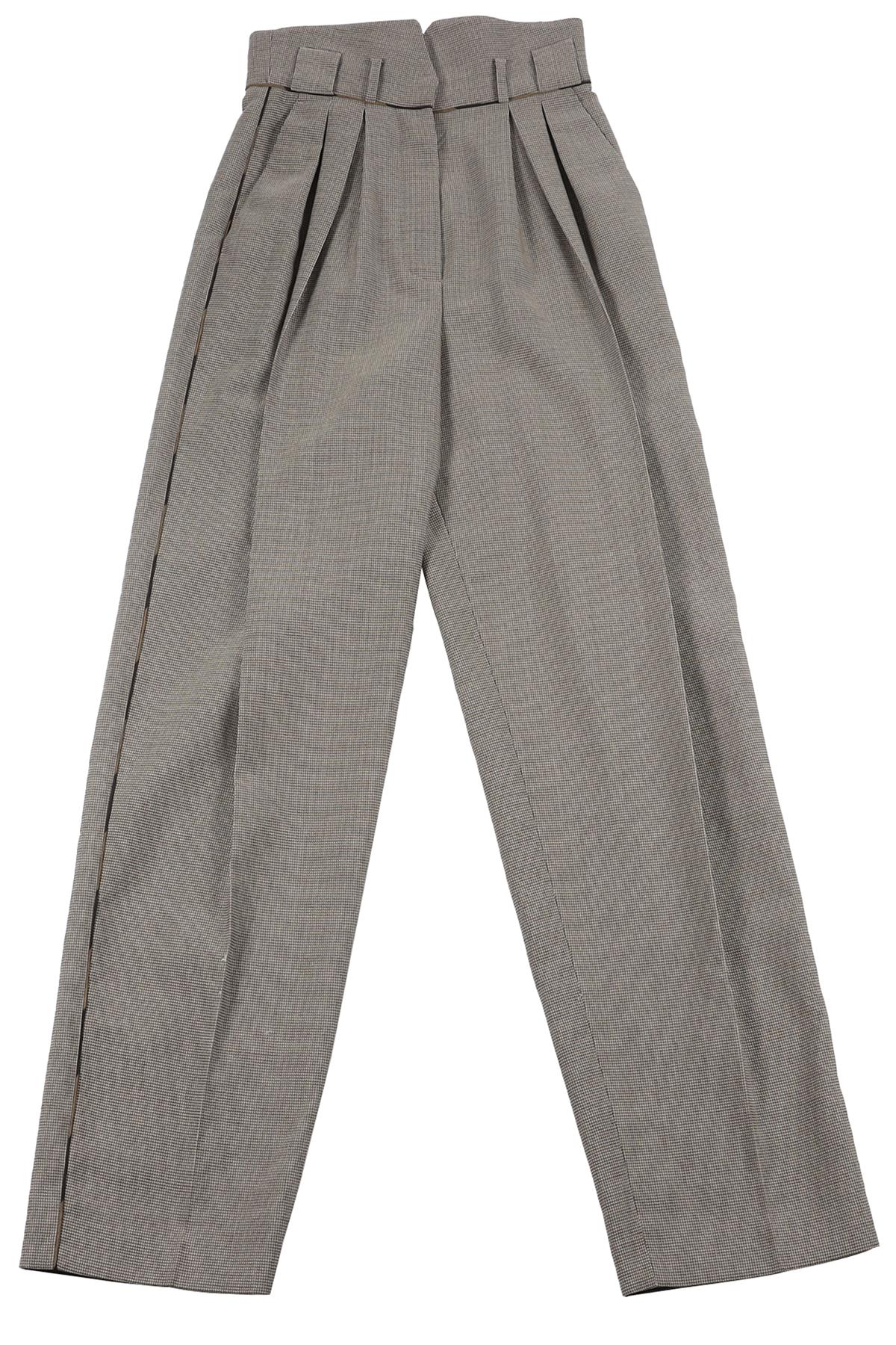 FENDI BROWN WOOL STRAIGHT LEG PANTS IT 38 UK 6