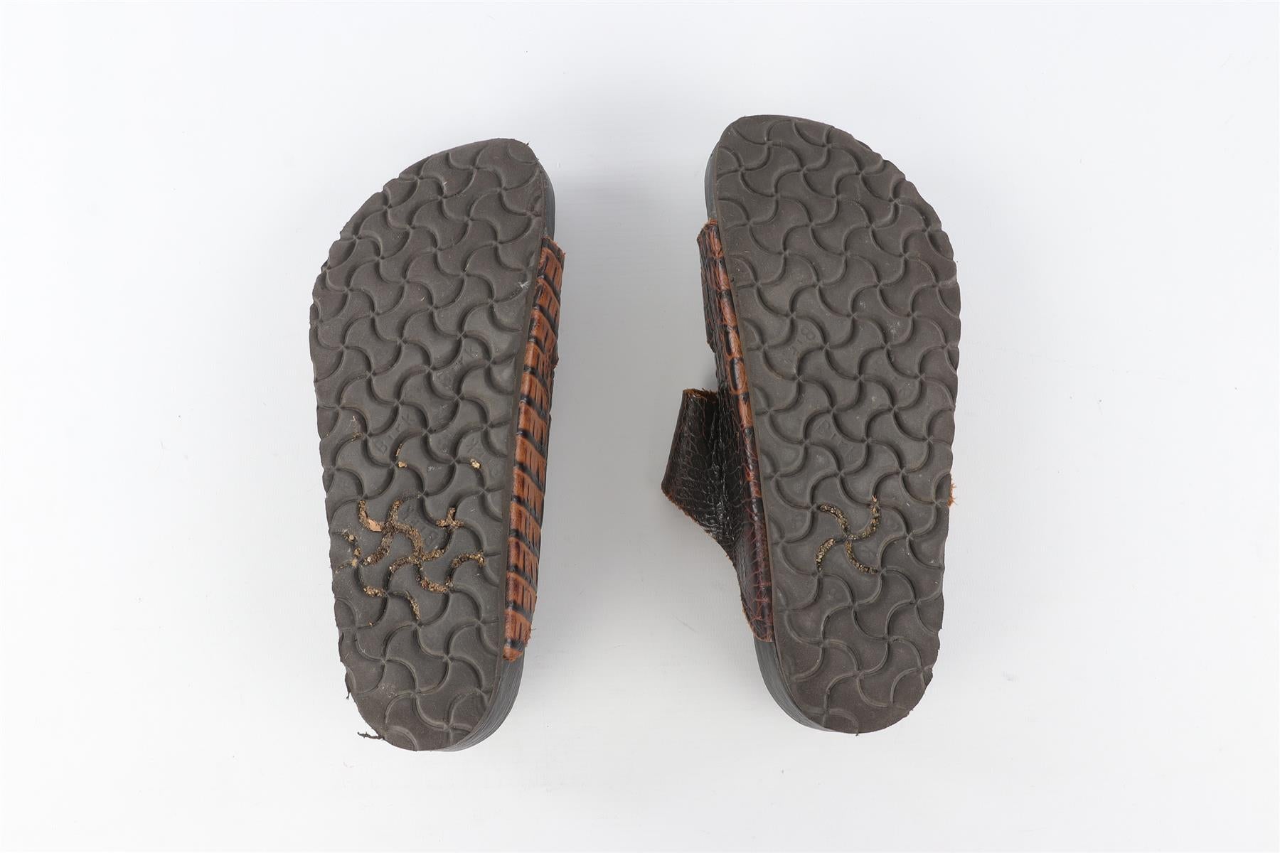 BIRKENSTOCK BROWN LEATHER SANDALS EU 38 UK 5 US 8
