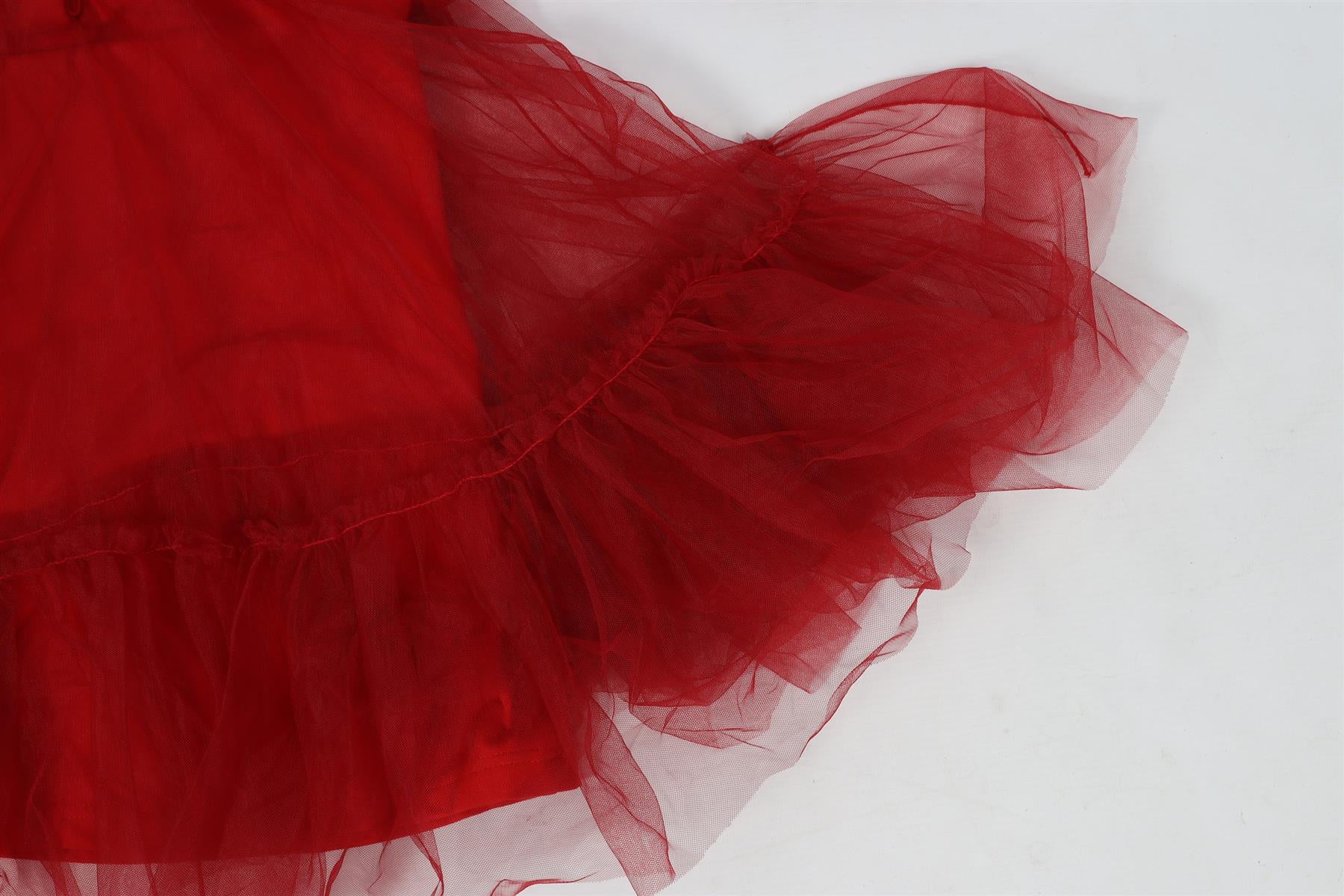 MONNALISA RED KIDS GRILS TULLE DRESS 3 YEARS