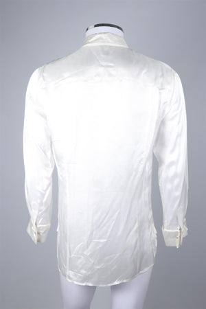 DRIES VAN NOTEN WHITE MEN'S TWILL SHIRT IT 46 UK/US CHEST 36