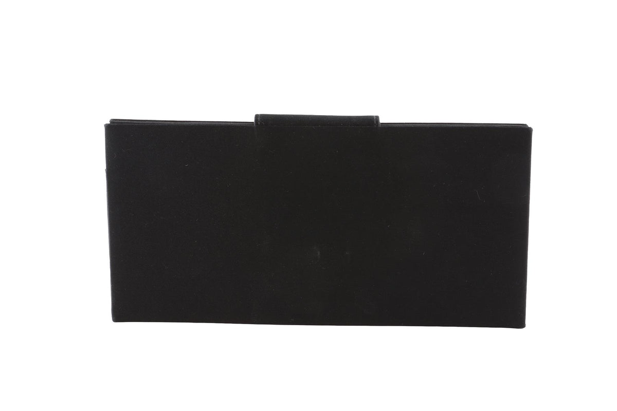 GUY LAROCHE BLACK SATIN HANDBAG