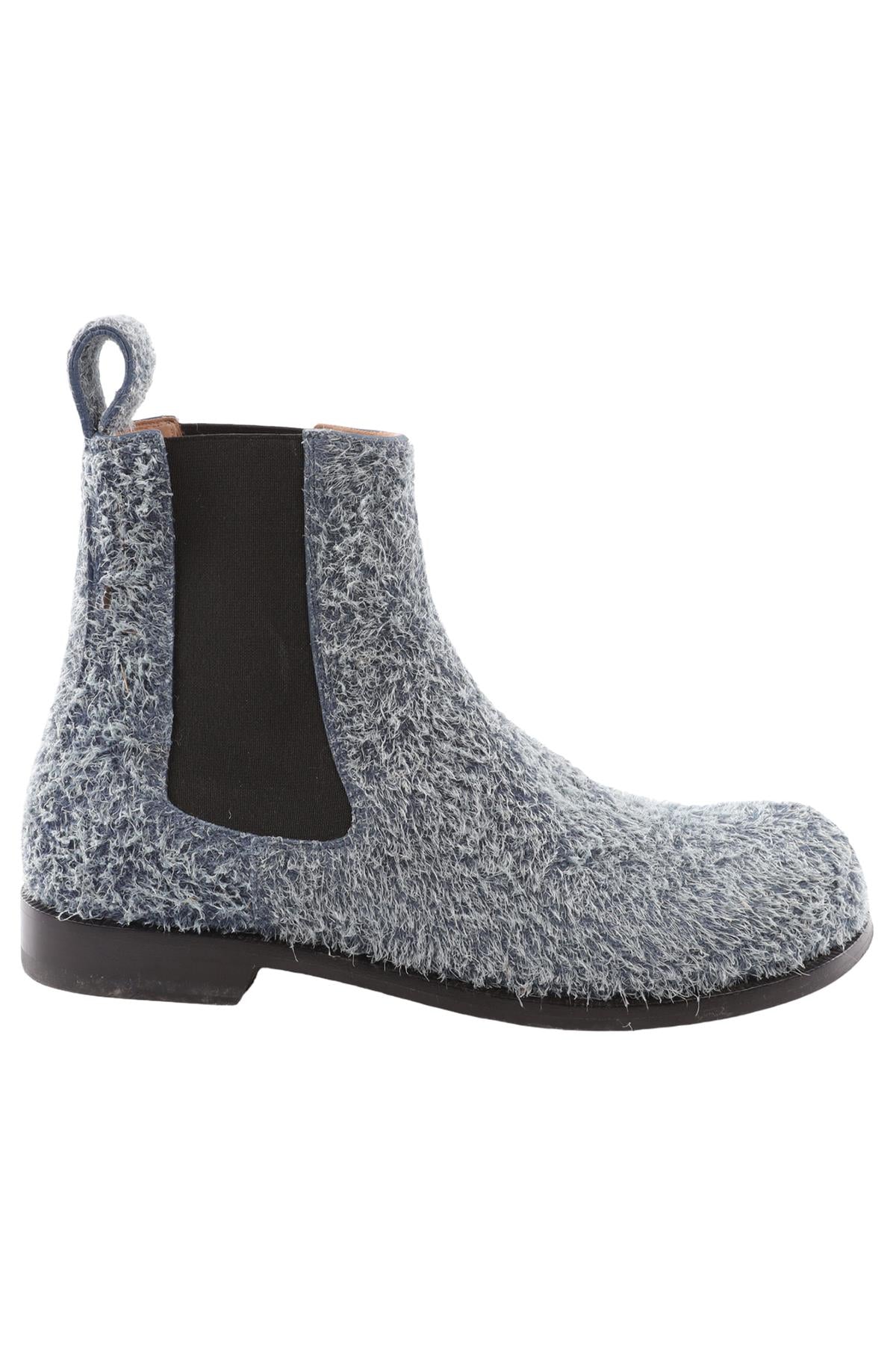 LOEWE BLUE CAMPO SUEDE ANKLE BOOTS EU 40 UK 7 US 10