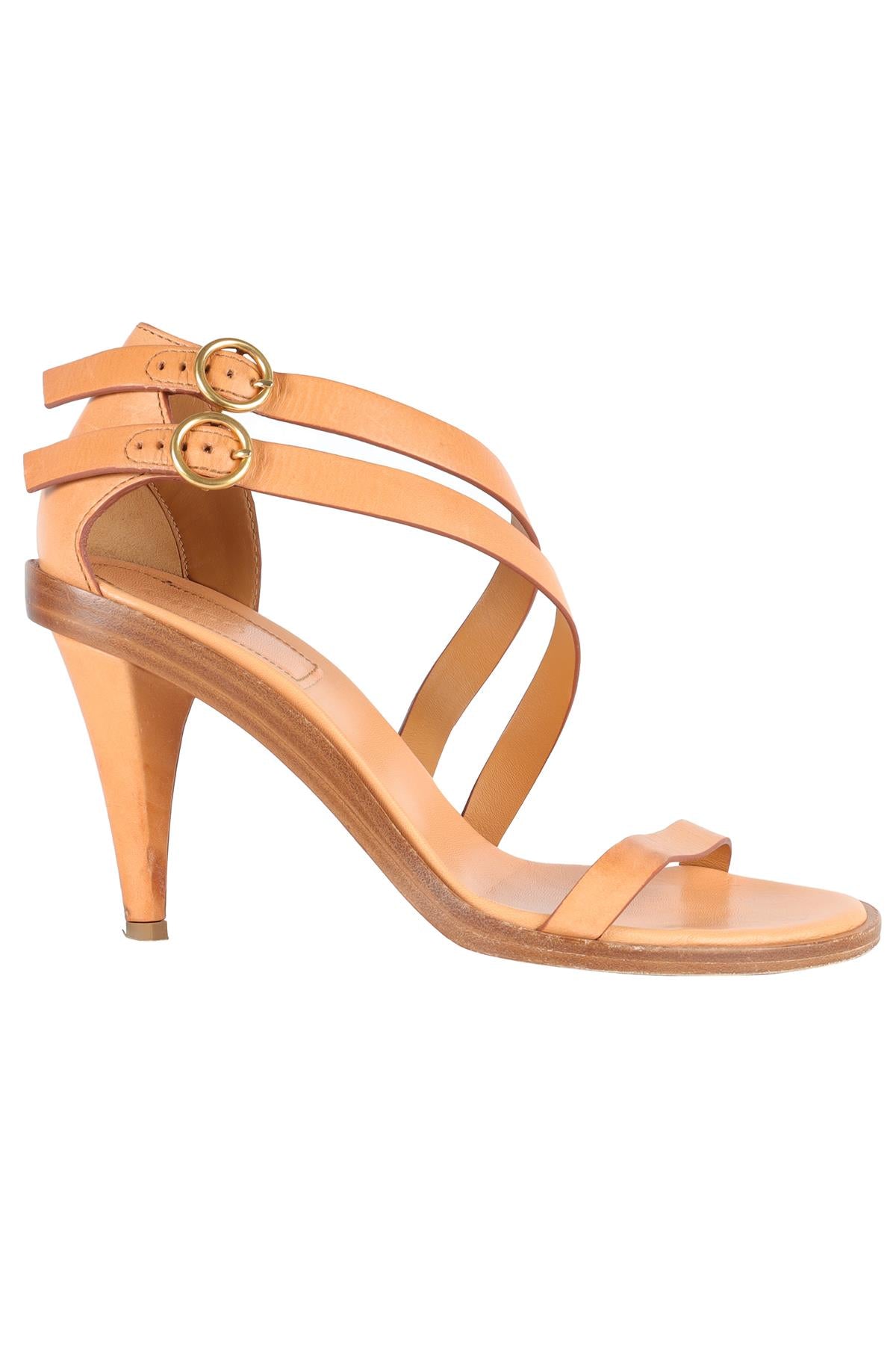 CHLOÉ TAN LEATHER SANDALS EU 38 UK 5 US 8