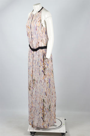 A.L.C. MULTI SILK MAXI DRESS UK 10