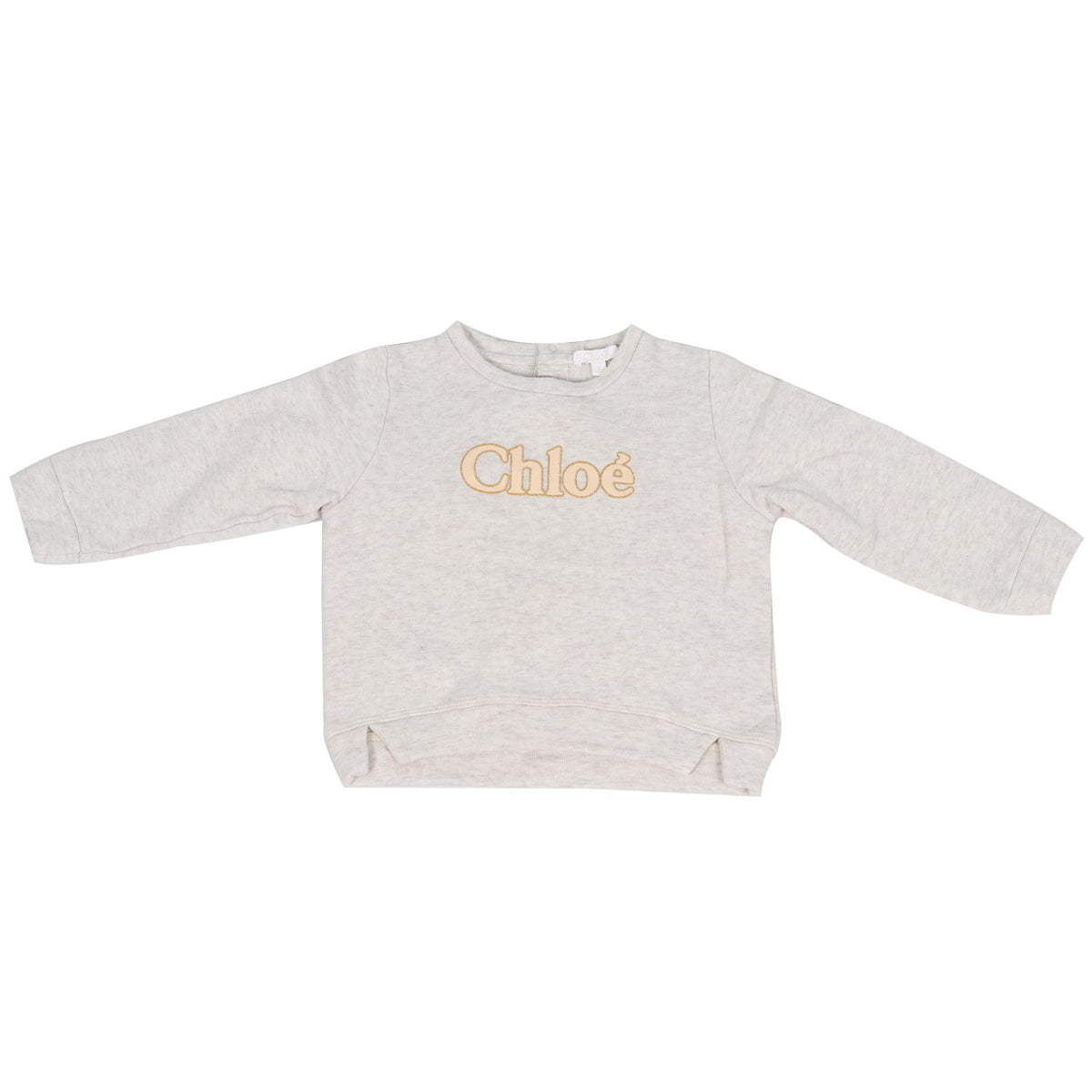 CHLOÉ BEIGE KIDS GIRLS COTTON SWEATSHIRT 2 YEARS