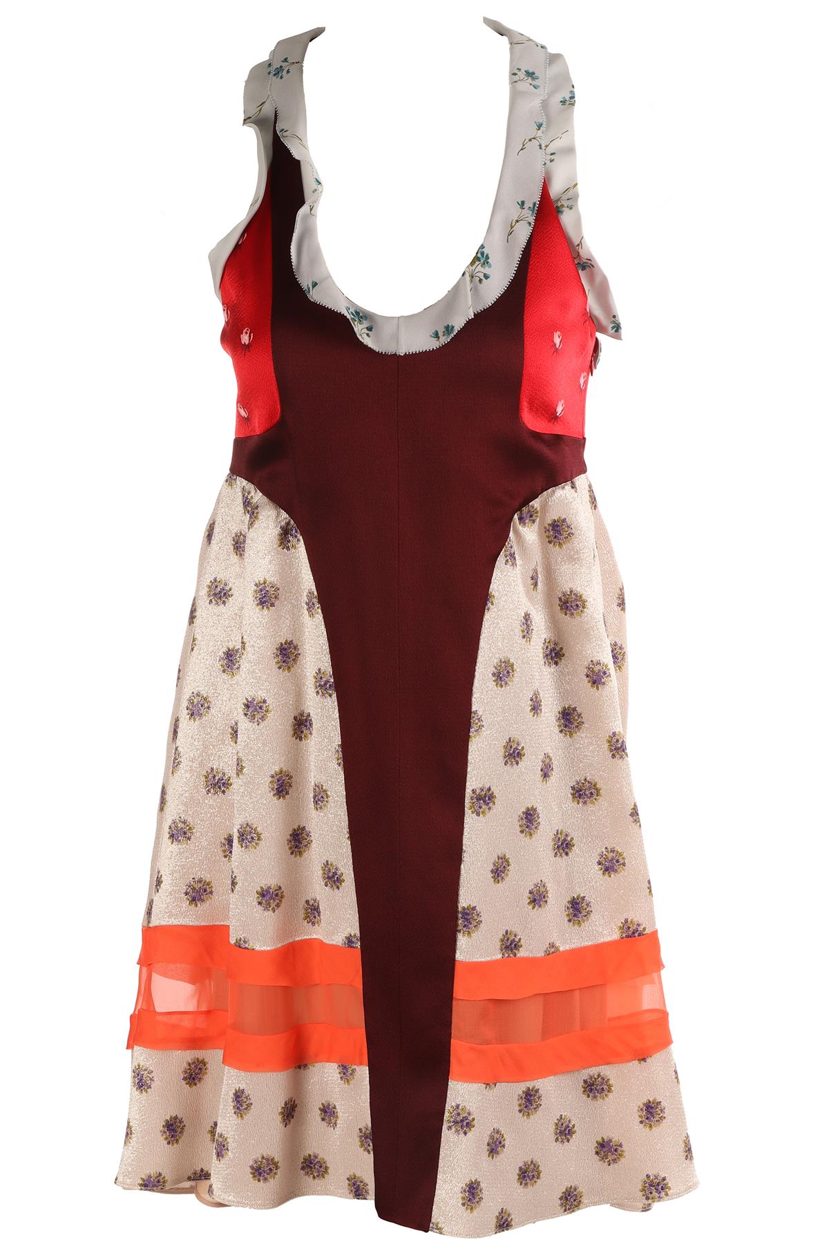 VALENTINO MULTI SILK MINI DRESS IT 38 UK 6