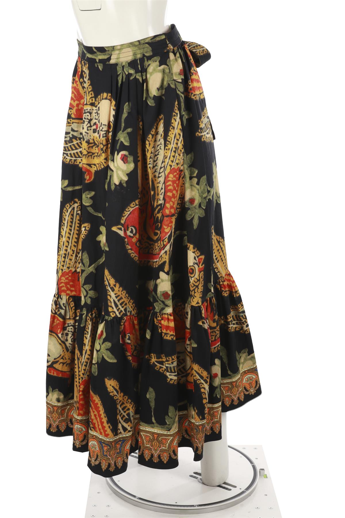 ETRO MULTI COTTON MAXI SKIRT IT 40 UK 8