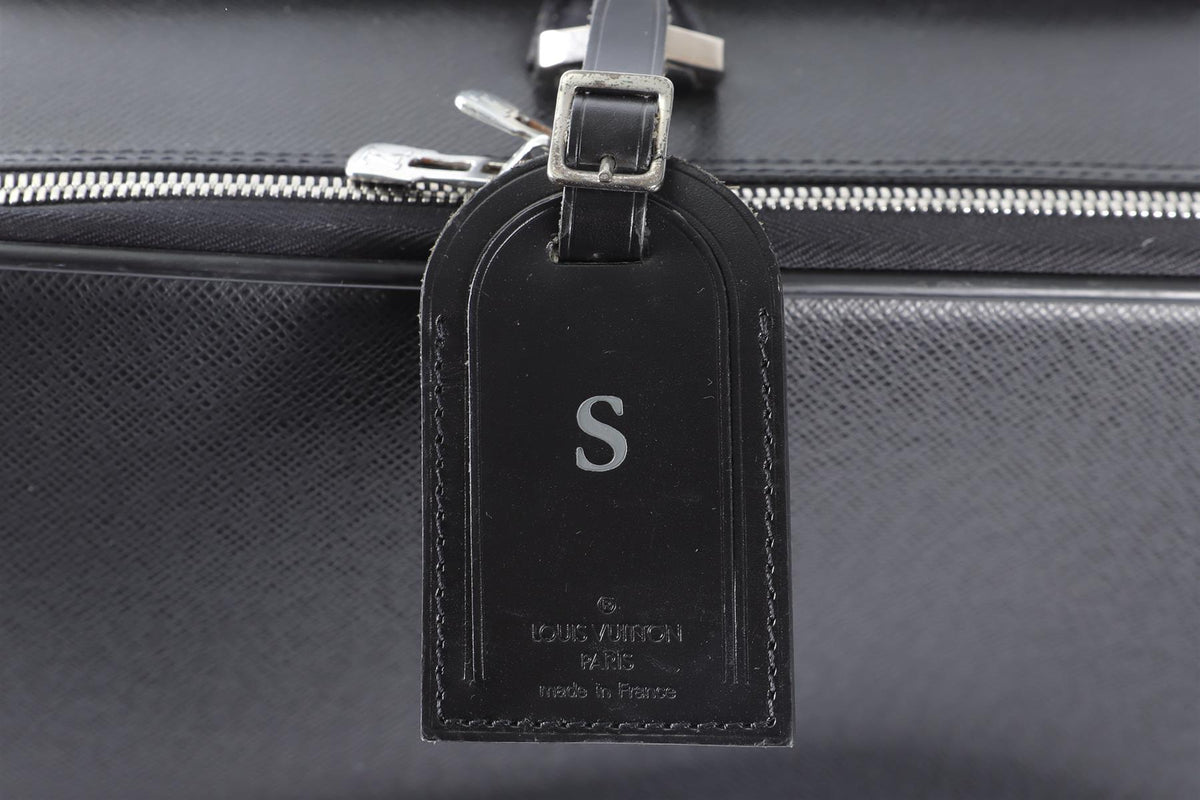 LOUIS VUITTON BLACK 2004 PEGASE 55 TAIGA LEATHER SUITCASE