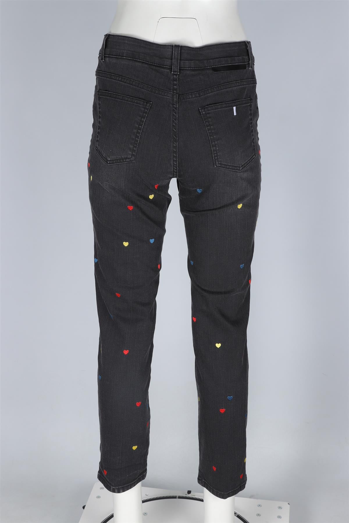 STELLA MCCARTNEY GREY HIGH RISE STRAIGHT LEG JEANS W29 UK 10-12