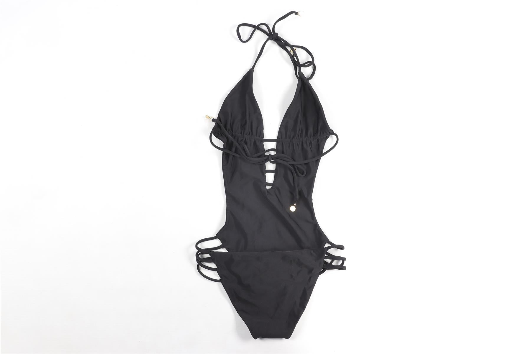 TORI PRAVER BLACK SWIMSUIT SMALL