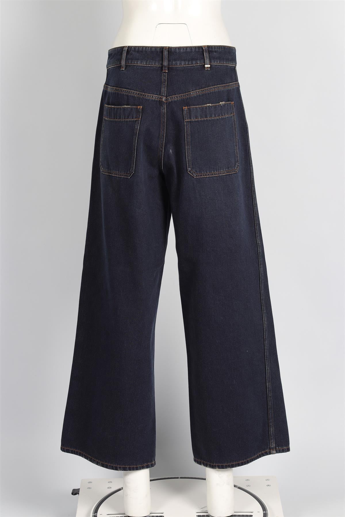 CHRISTIAN DIOR BLUE HIGH RISE WIDE LEG JEANS FR 40 UK 12