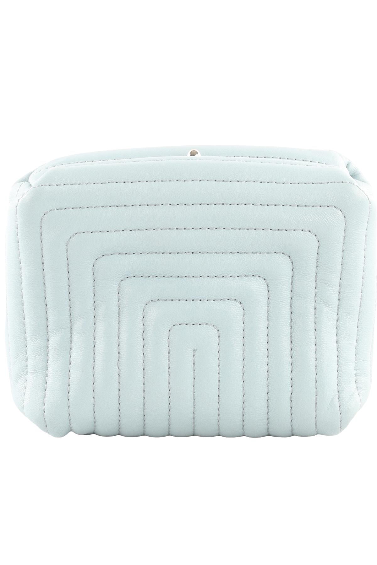 JIL SANDER BLUE LEATHER CLUTCH
